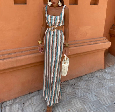 ARNE - Farverig kjole i zigzag-mønster