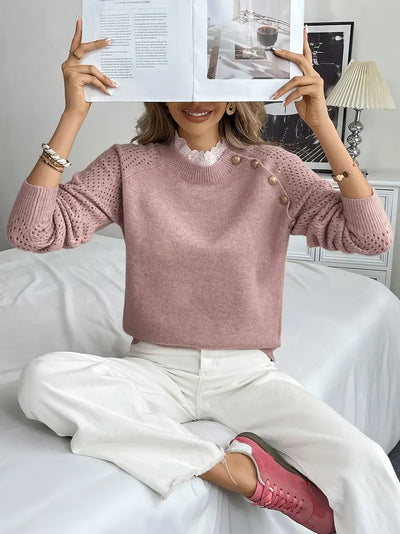 ALTA - Spets Rundhalset Trøje