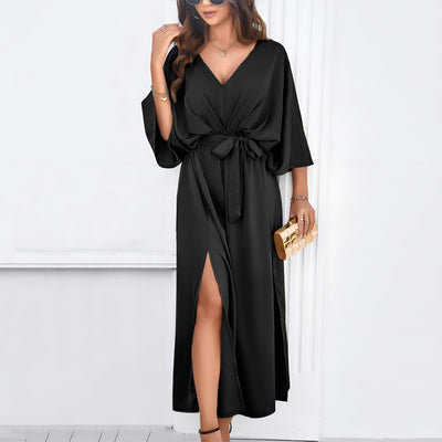 OPHELIA - Flydende kjole med taljebånd