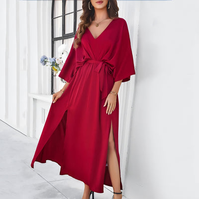 OPHELIA - Flydende kjole med taljebånd