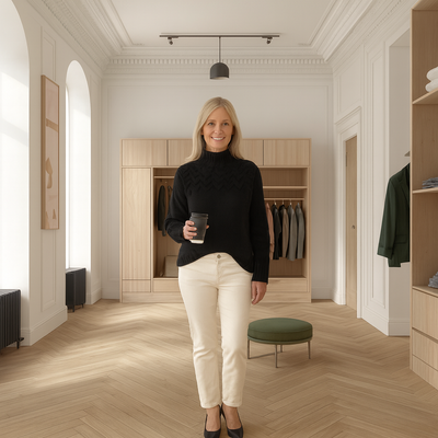 REEMA - Blød damepullover med fletstrik