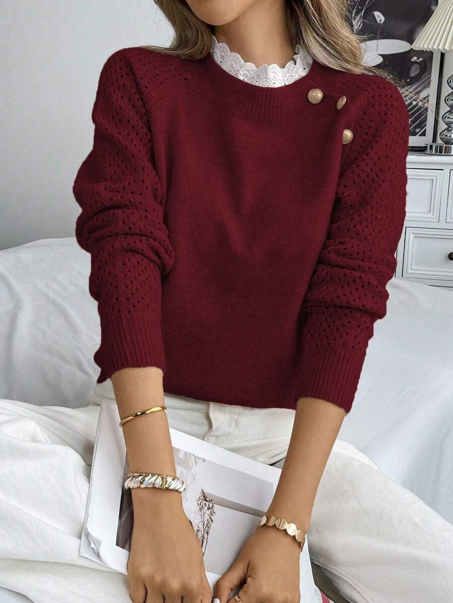 ALTA - Spets Rundhalset Trøje