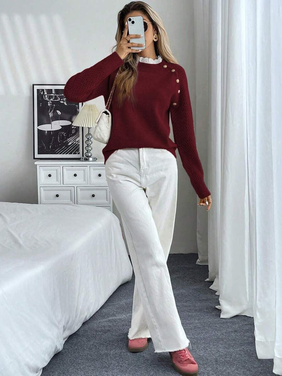 ALTA - Spets Rundhalset Trøje