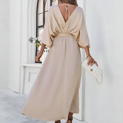 OPHELIA - Flydende kjole med taljebånd