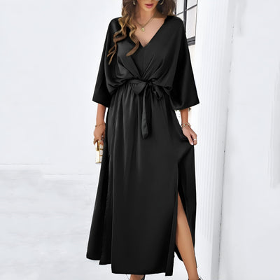 OPHELIA - Flydende kjole med taljebånd